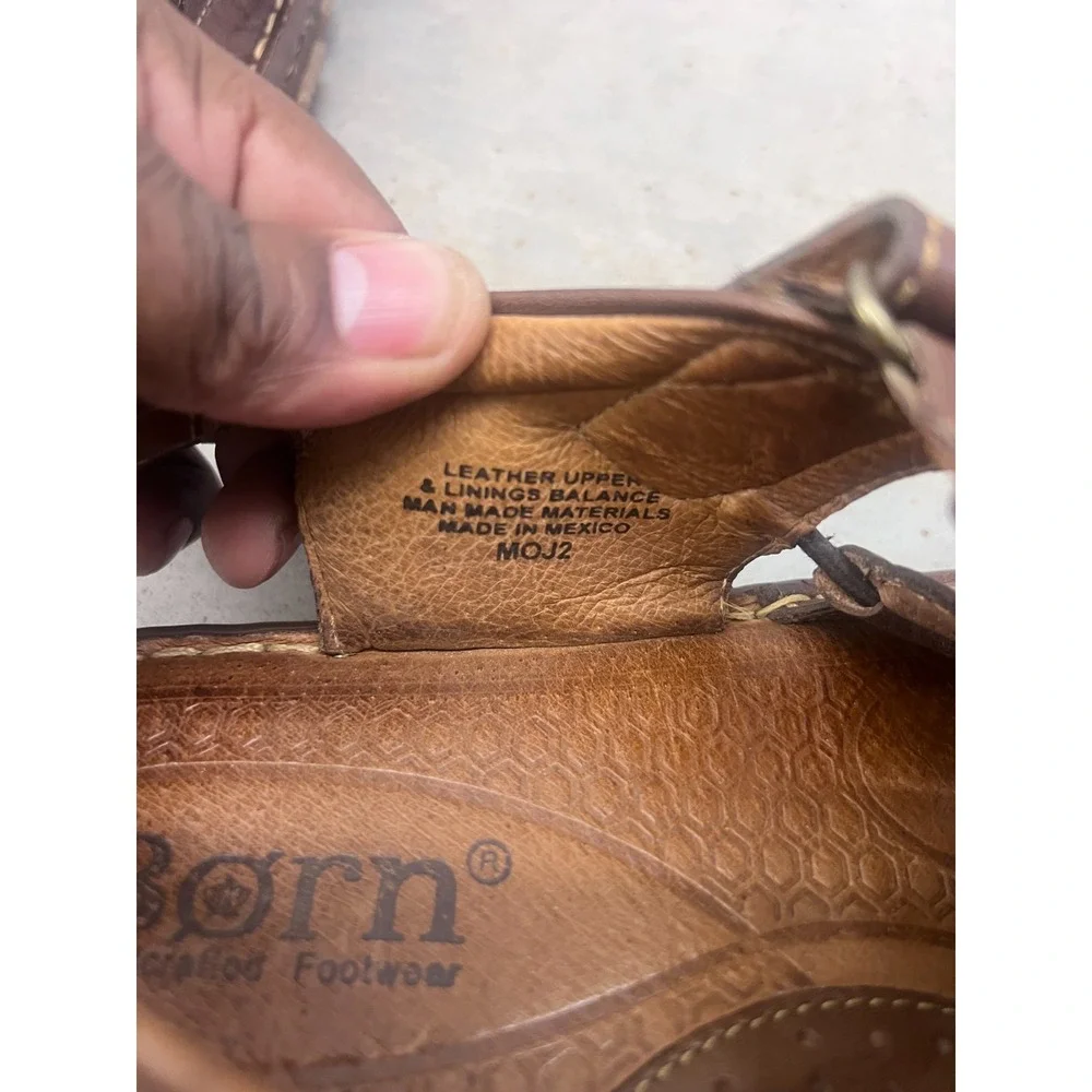 Born Cabot III H08923 Sandals Mens 11 Brown Leather Closed Toe Casual Fisherman